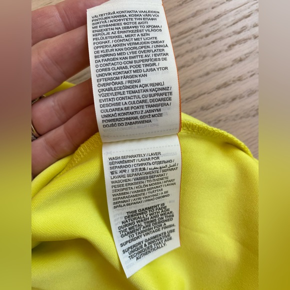 Superdry Premium Scuba Neoprene Dress, Mini, Neon Yellow, Sleeveless, Women's XS - Picture 10 of 12